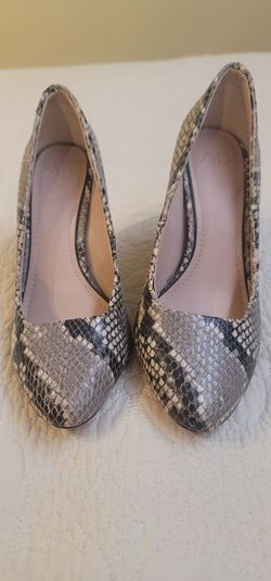 👠 AD & Daughters Snakeskin Block Heel PumpsSize: 5.5