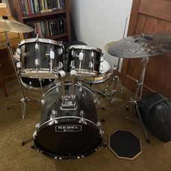 Complete Drum Set + Meinl 22” Dark Ride + Extra Snare – Ready to Play