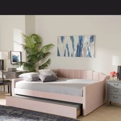 Upholstered FULL SIZE Daybed with TWIN Trundle