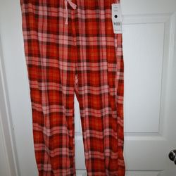 Red Black Pink Plaid Sleep Pants 2X
