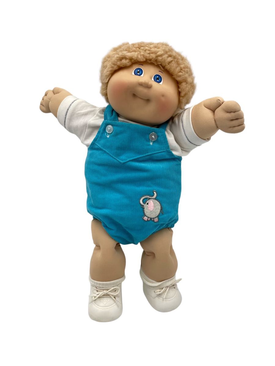 VTG  Lt. Brown Hair & Blue Eyes CABBAGE PATCH KIDS DOLL Signed Dimples 1(contact info removed)