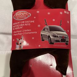 Christmas Time Reindeer Antlers Costume For Car