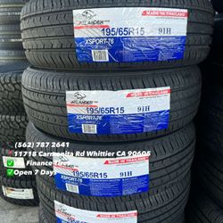 195/65R15 Atlander New Set of Tires Installed and Balanced Set de Llantas Nuevas Instaladas y Balanceadas