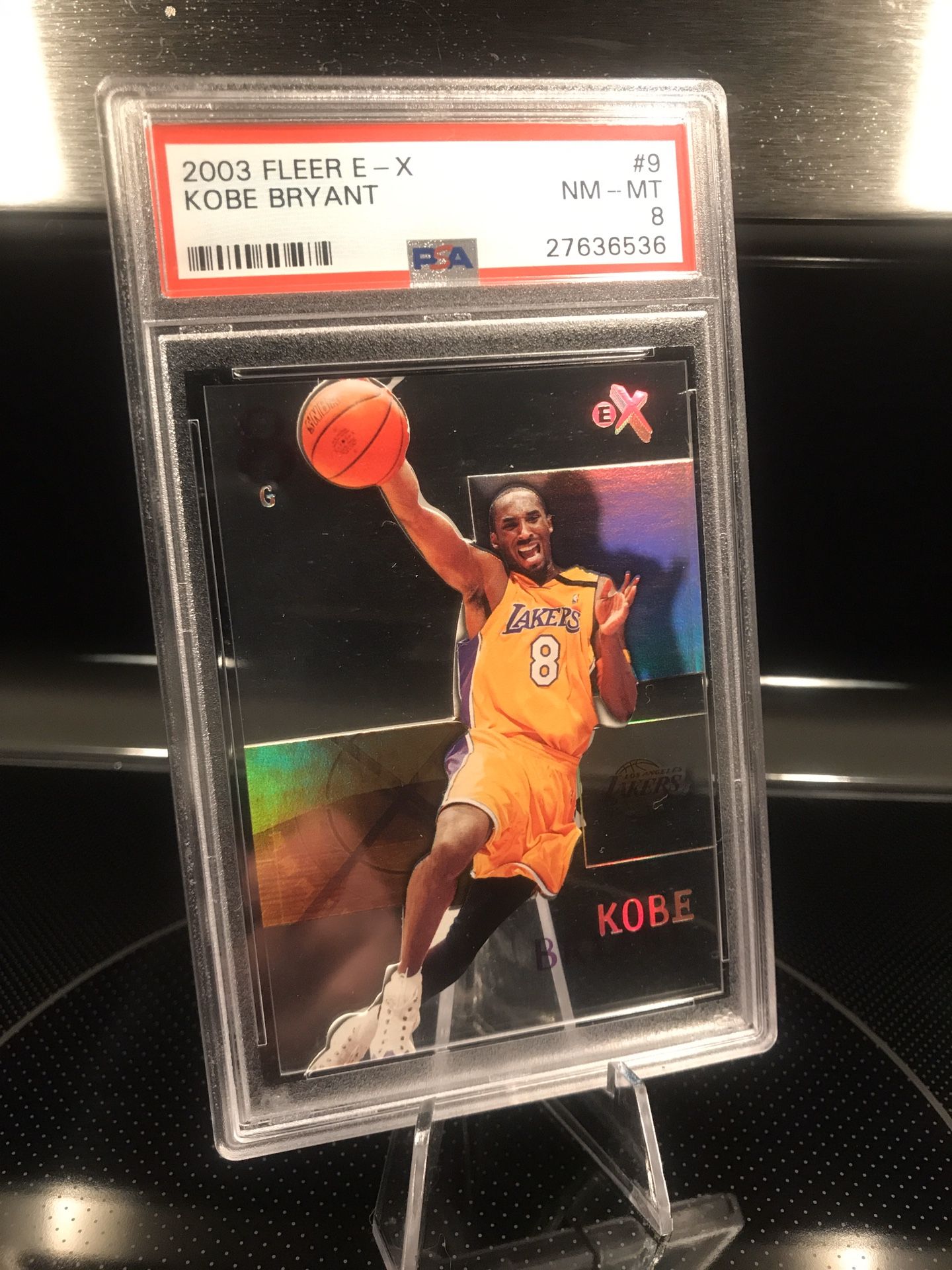 Fleer eX Kobe Bryant Basketball Card - RARE - Lakers Jersey 8 Collectible - PSA graded NM MT - $129 OBO