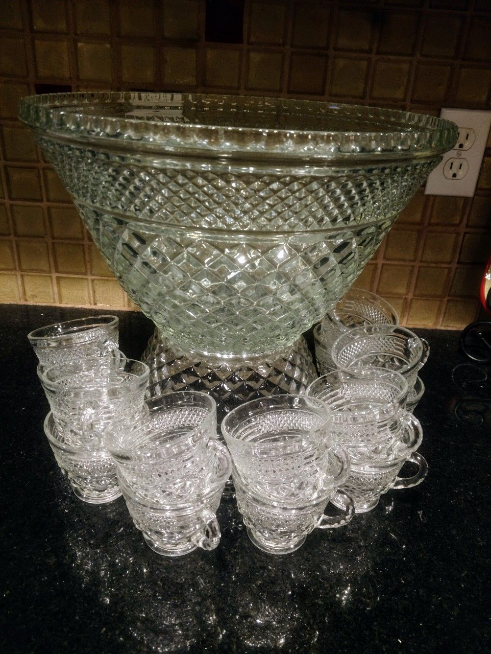 Vintage Punch Bowl Set