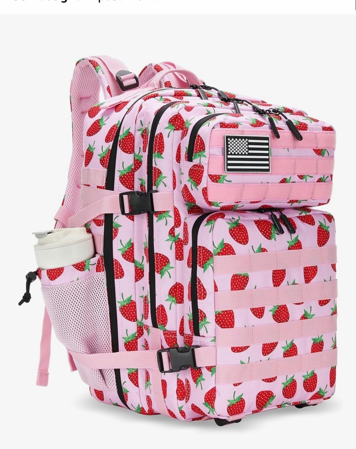 25L Tactical Military Backpack Travel Rucksack (strawberry