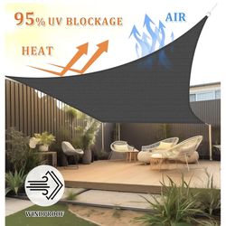 NEW Shade Beyond Rectangular Sun Shade Sail (6 x 10 ft) with Permeable Canopy in Dark Gray