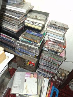Music cassetes cds,vhs movies ,for sale half price wholesale or retail