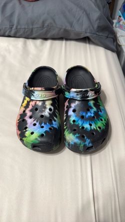 Black Tie Dye Crocs M8/W10