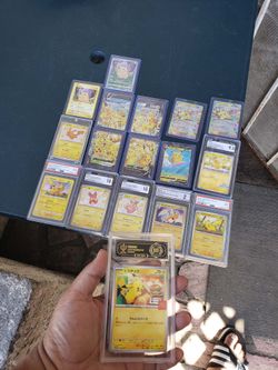 $1300! All Pikachu Collection Shining Pikachu . Black label Pikachu . & Everything on this post $1300 firm or trade are welcome or Cash & Trade welcom