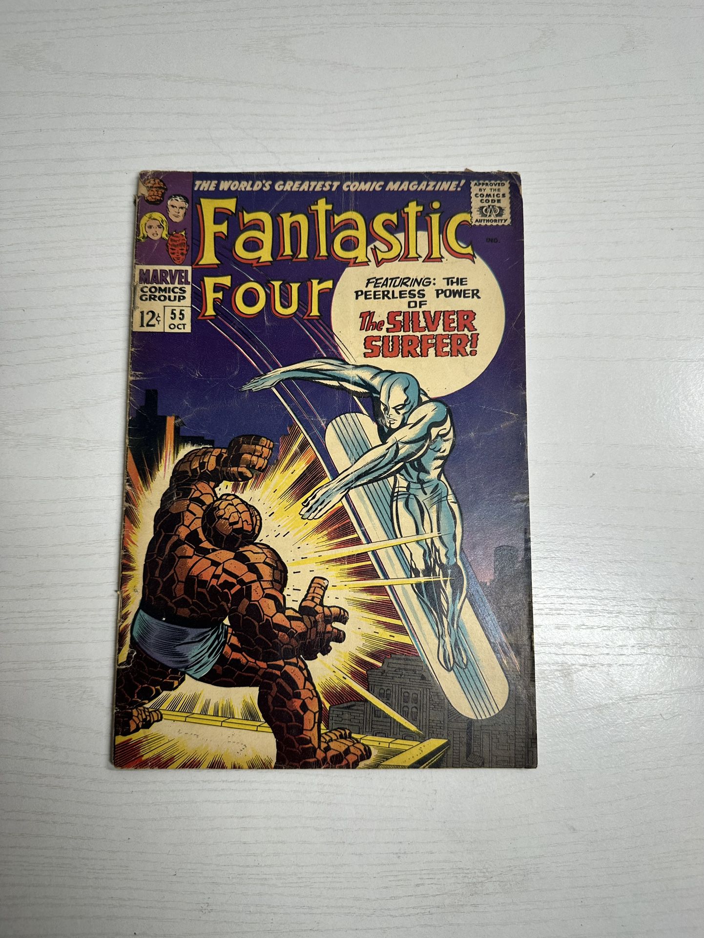 Fantastic Four #55 (1966) Iconic Silver Surfer vs Thing Cover Marvel Comics