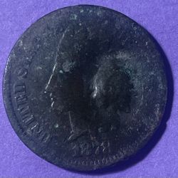 ** DAMAGED** 1878 Indian Head Penny