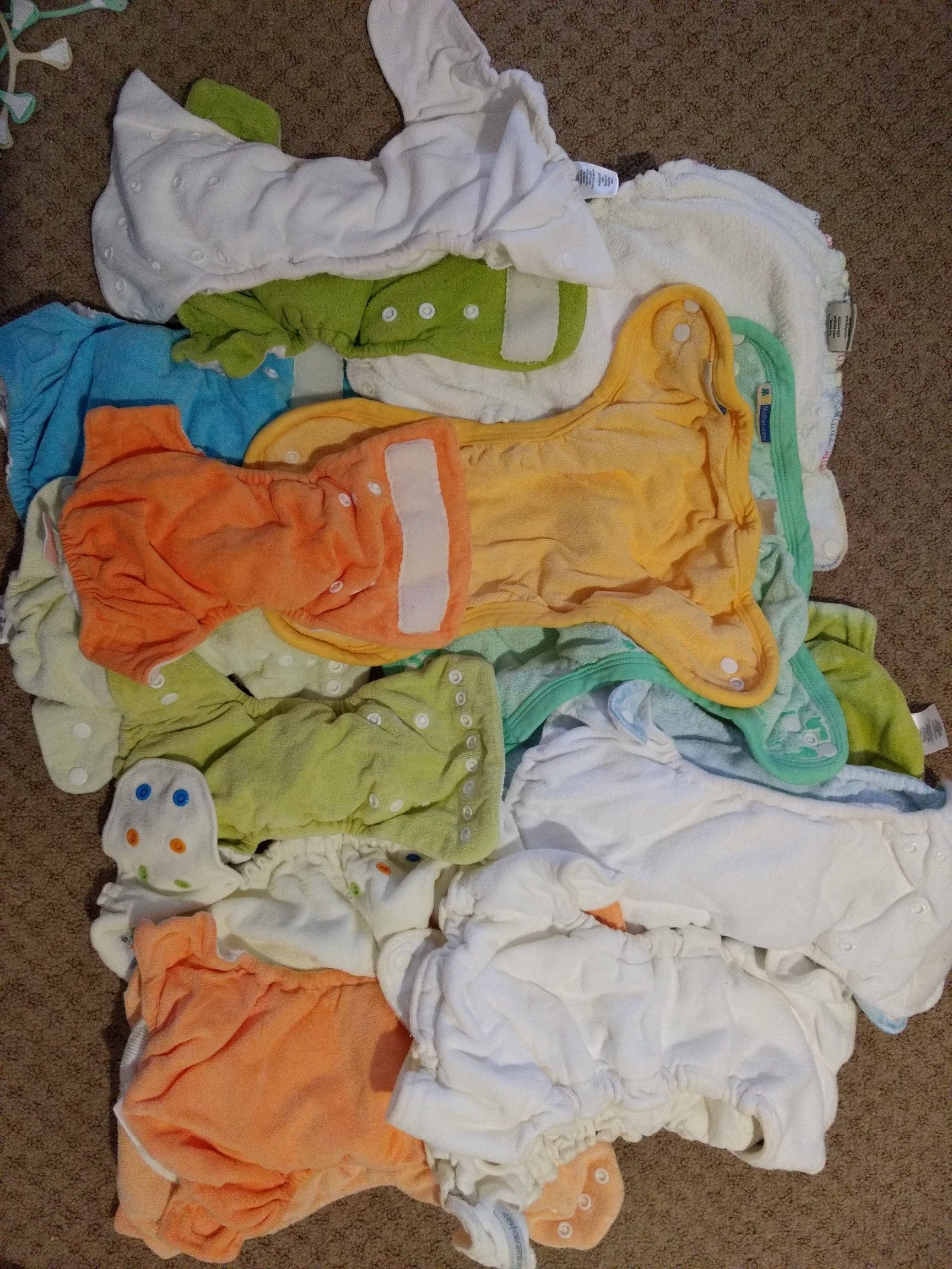 Fitted cloth diaper stash