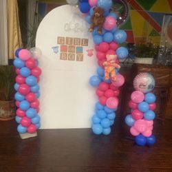Gender Reveal Balloon Set-up 