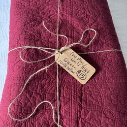 World Market Red Quilt For Queen Or Full Size Bed