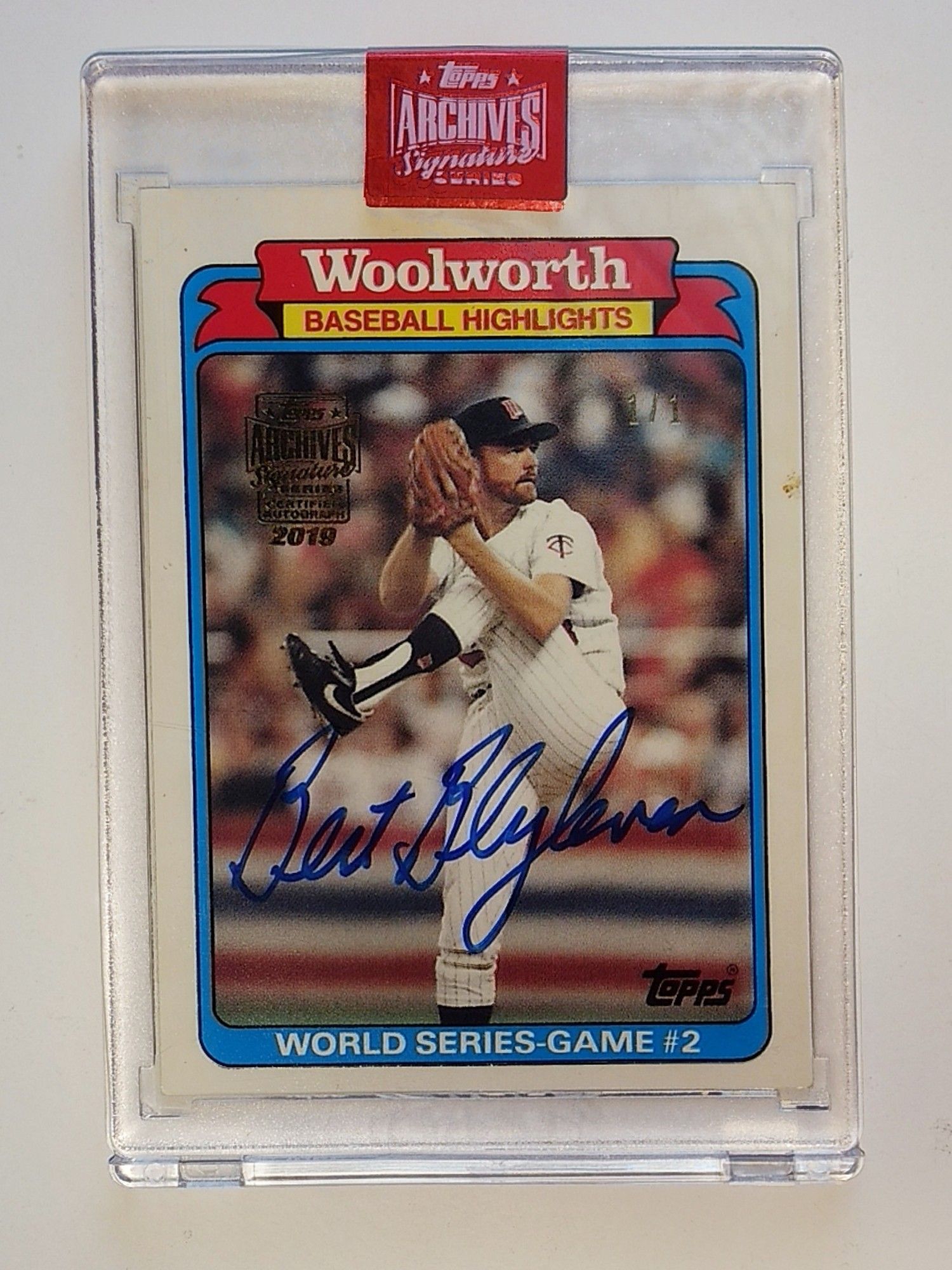 Bret Blyleven Archives Autograph ( 1 of 1) 1988 Encapsulated!