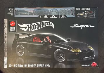Mattel Brick Shop Hot Wheels ’94 Toyota Supra MKIV Building Toy Set 824pcs