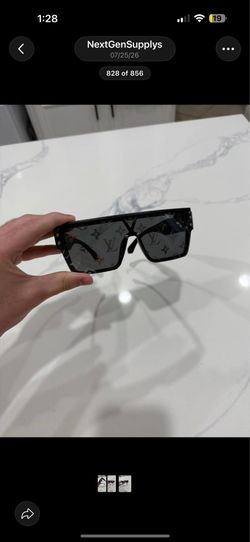 Louis Vuitton LV Waimea Sunglasses Black Monogram Logo Z1082E Shades