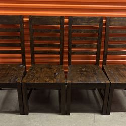 Set Of 4 Gorgeous World Market Hardwood Chairs