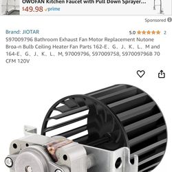 Bathroom Exhaust Fan Motor 