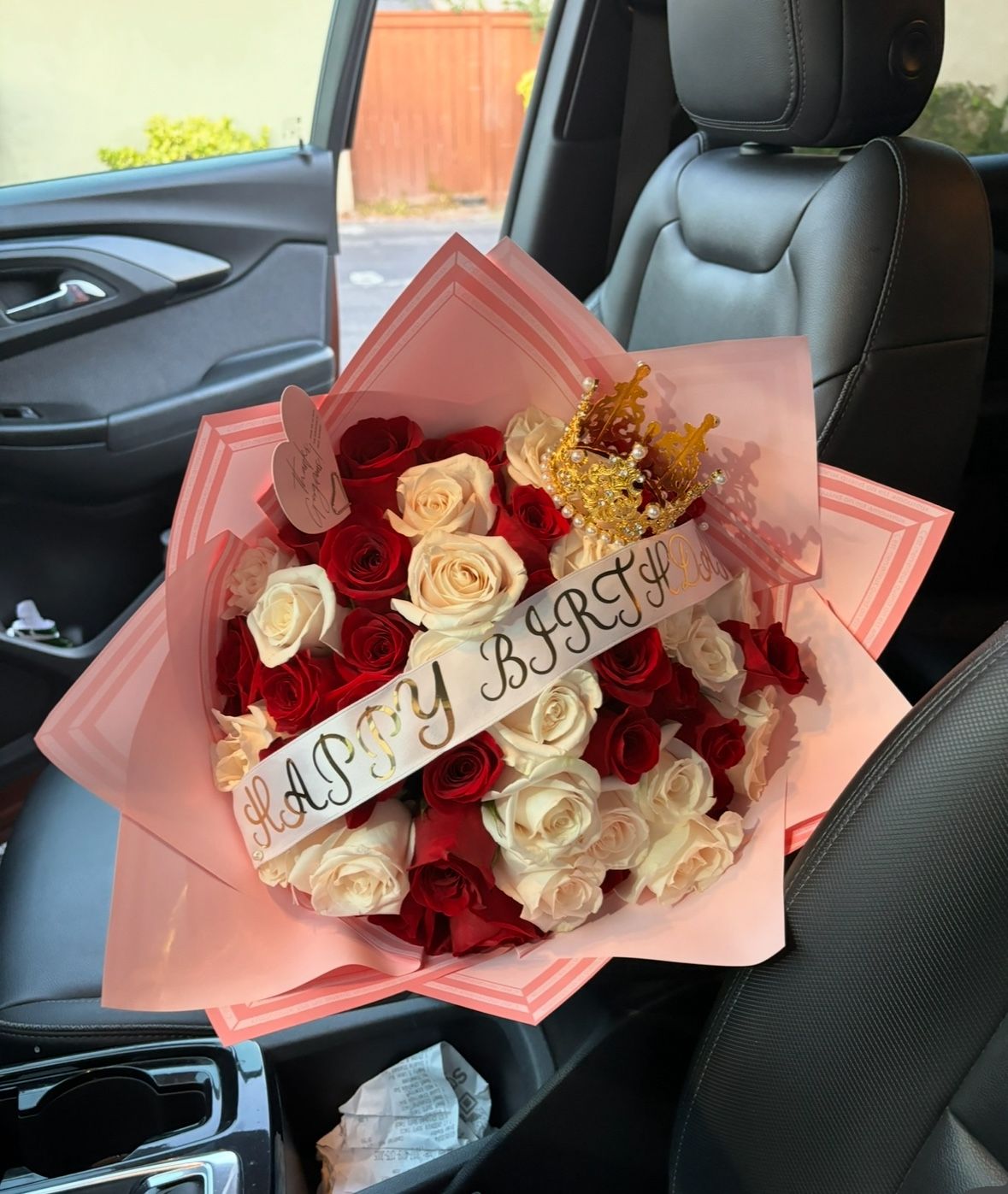 50 Red And White Rose Bouquet