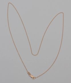 14K Italy Rose Gold Oval Link Chain Necklace 18" Lobster Clasp