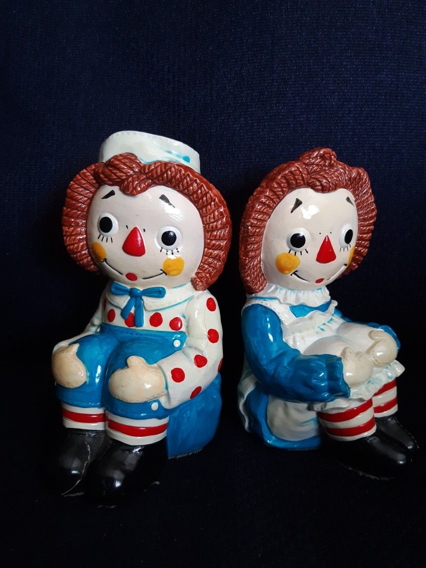 Raggedy Ann and Andy Bookends