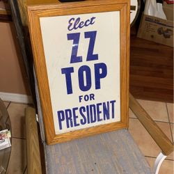 Rare ZZ Top For President Poster