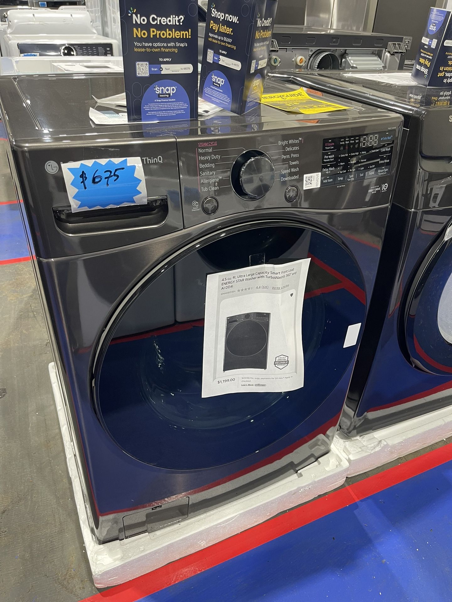 Brand New ThinQ Stackable Front Load Washing Machine With Warranty
