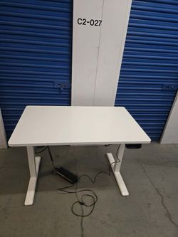 White Electric Standing Desk