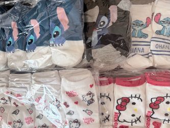 Stitch and hello kitty socks