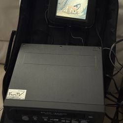 Vintage Funai Fun TV Portable TV VHS VCR Player MFV210C Tested Working 