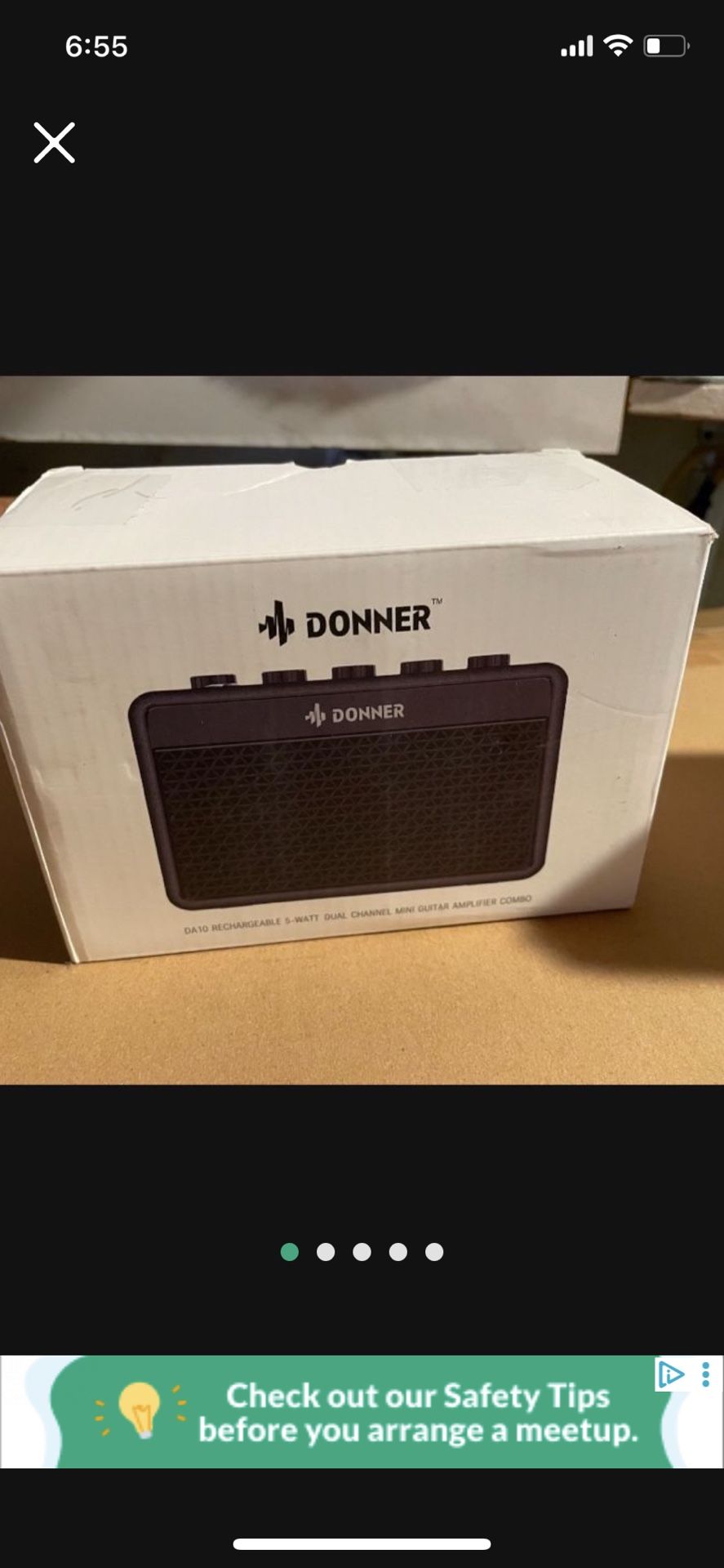 Gift Idea Brand New Donner DA10 Wireless Guitar Amplifier 5W Electric Mini Travel Amp BatteryPowered