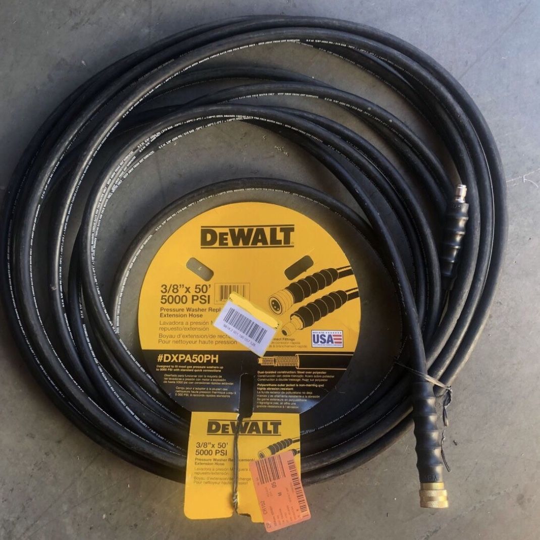 Dewalt pressure washer clearance hose 5000 psi