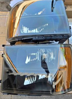 07-13 Gmc Sierra Headlights Luces Focos Micas Faros Faroles Headlamps