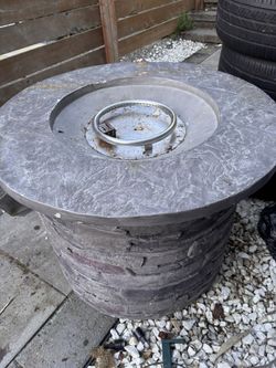 Fire Pit With Glass Pebbles