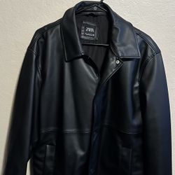 Zara Leather Jacket Size XL
