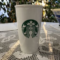 Starbucks 2011 Ceramic 12 Ounce Travel Mug, No Lid