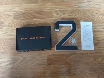 illuminated Solar House Number sign ,# 2