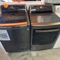 LG TOP LOAD WASHER & GAS DRYER SET 