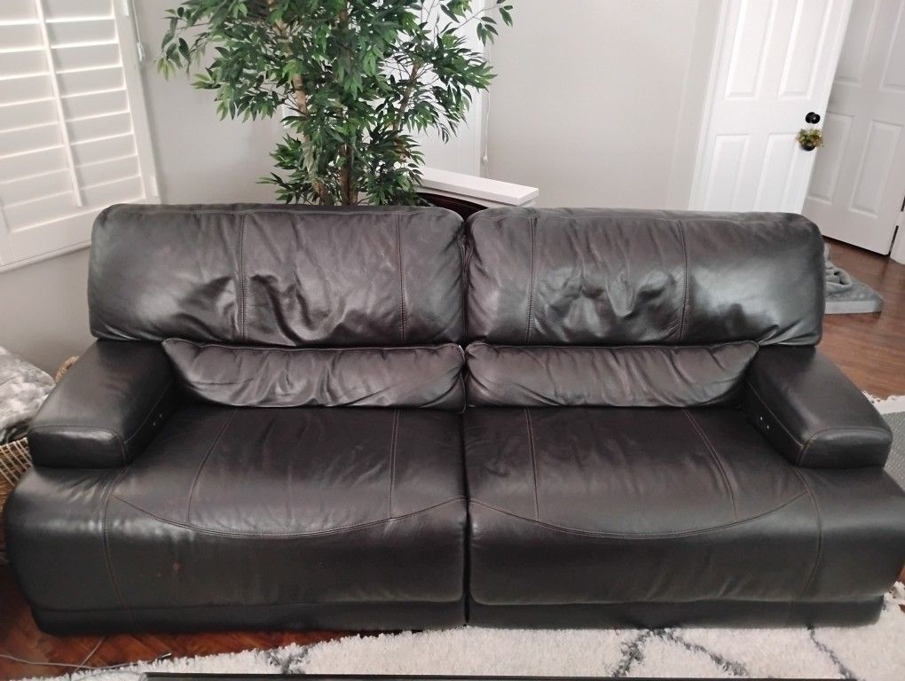 Simon Li Longhorn Blackberry Power Reclining Sofa