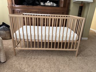 IKEA CRIB AND ACCESSORIES