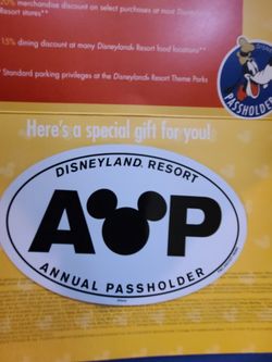 Disneyland Annual Passport Sticker!!!!