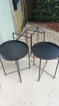 Four Black Tables Tray Style Gladom