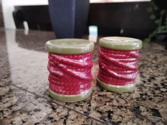 Spools of Thread Porcelain Salt and Pepper Shakers