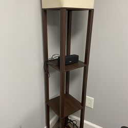 Floor lamp/shelf 