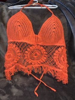 Brand New Orange Knitted Top! *One Size*