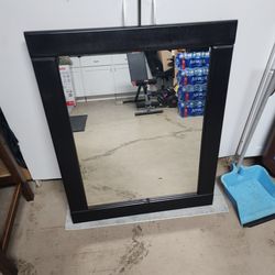 Black frame mirror