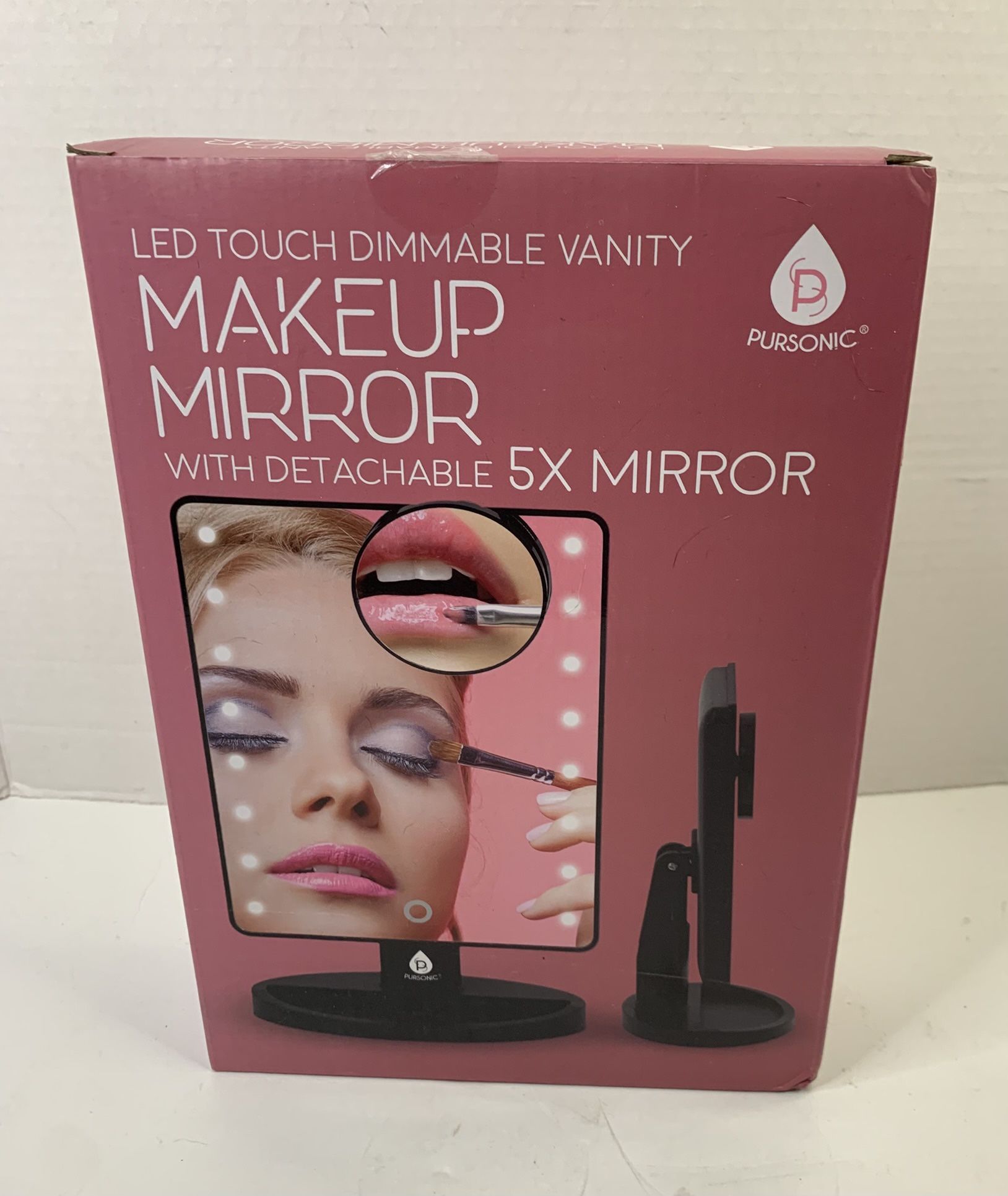 Pursonic Makeup Mirror With 5X Magnify NEW