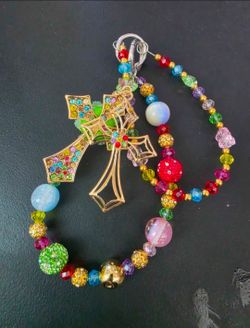 Double multi cross bag chain phone chain